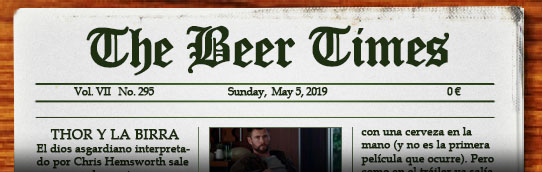 Dominical suplemento de noticias sobre cerveza. Aquí puedes leer el periódico The Beer Times.