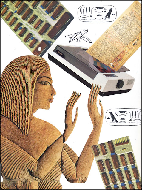 Altered collage book -- ancient Egyptian tech
