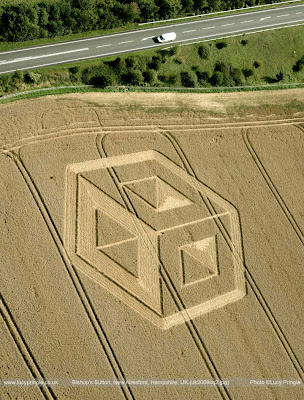 2012crop circles mayan connection. The Cube Crop Circle Formation