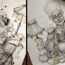 Pencil Drawings of Alice in Wonderland