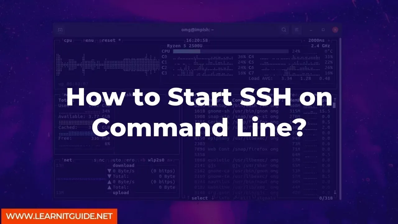 How to Start SSH on Command Line