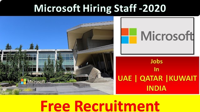 Microsoft Jobs In UAE , QATAR , KUWAIT & INDIA 2020