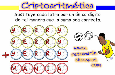 Alfaméticas, Criptoaritmética, Criptosuma, Mundial Rusia 2018, Mundial de fútbol, Juego de letras, Juego de Palabras