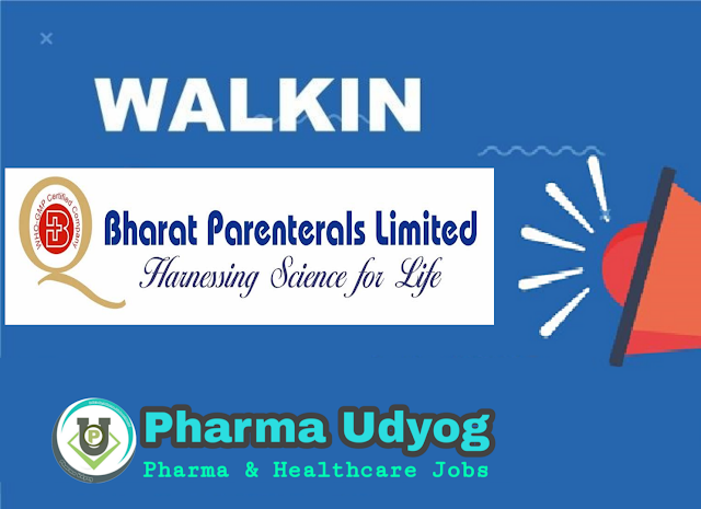 Bharat Parenterals Limited | Walk-in interview for Production at Vadodara on 31 Aug to 2 Sept 2020