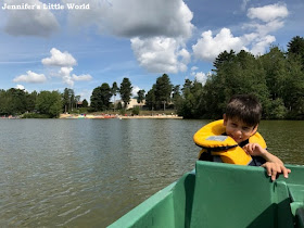 Pedalo on the lake at Center Parcs
