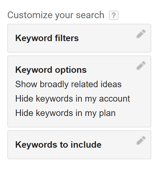 Google Keyword Planner