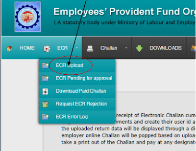 ECR Upload - EPF Portal India