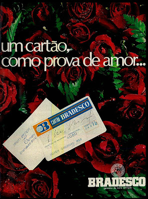 propaganda cartão de crédito do Bradesco de 1971