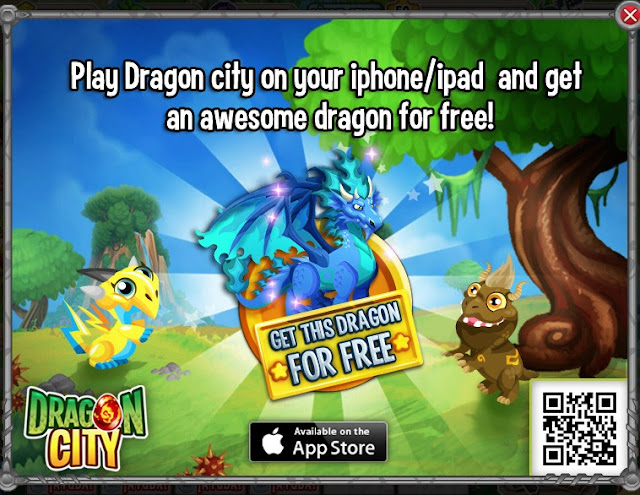 gratis dragon fuego fresquito por instalar Dragon City en Iphone