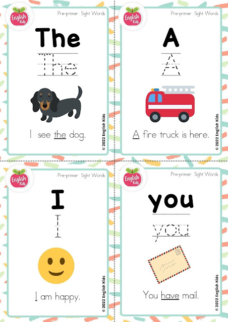SIGHT WORDS PRACTICE CARDS