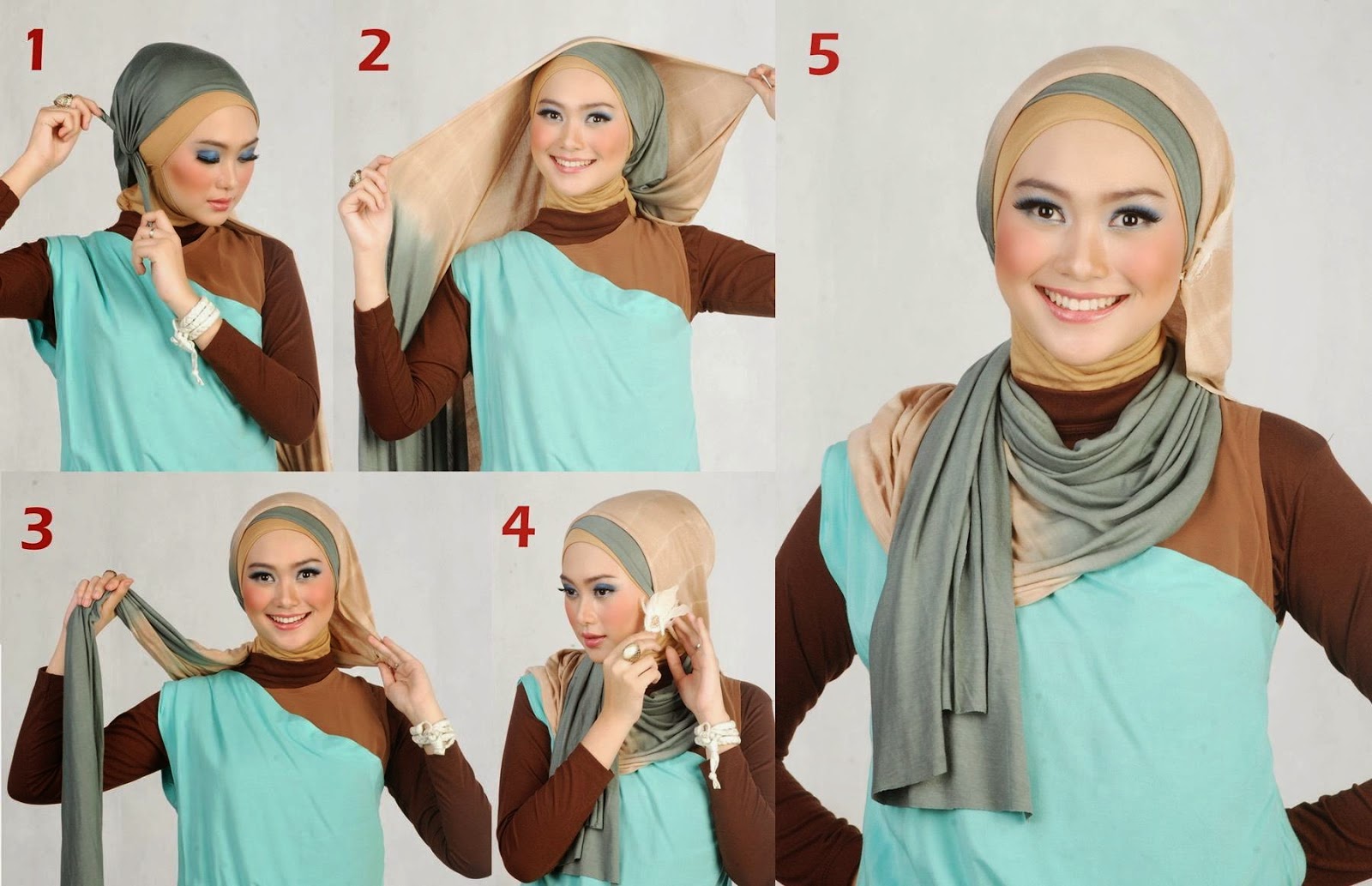 17 Tutorial Hijab Segi Empat Rabbani