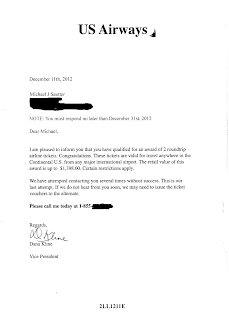 scan of scam letter