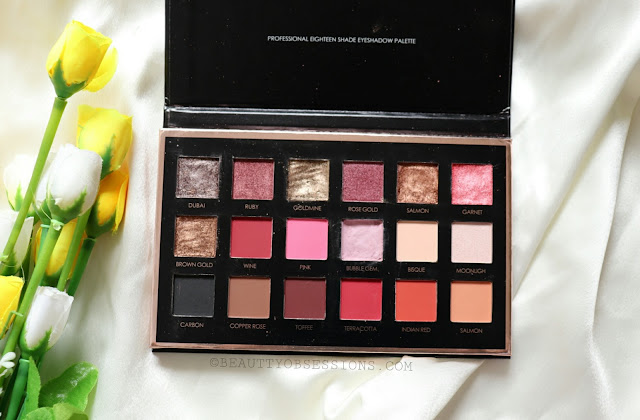 Focallure 18 Colours Eyeshadow Palette Review and Swatches | Ft. Beautybigbang.com