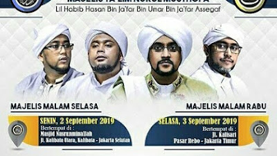 Jadwal Majlis Nurul Musthofa, 2 - 7 September 2019