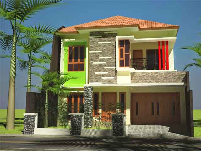 Contoh Desain Rumah Minimalis  2 Lantai