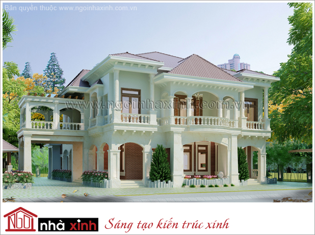 nhà xinh, mẫu biệt thự đẹp, biệt thự đẹp