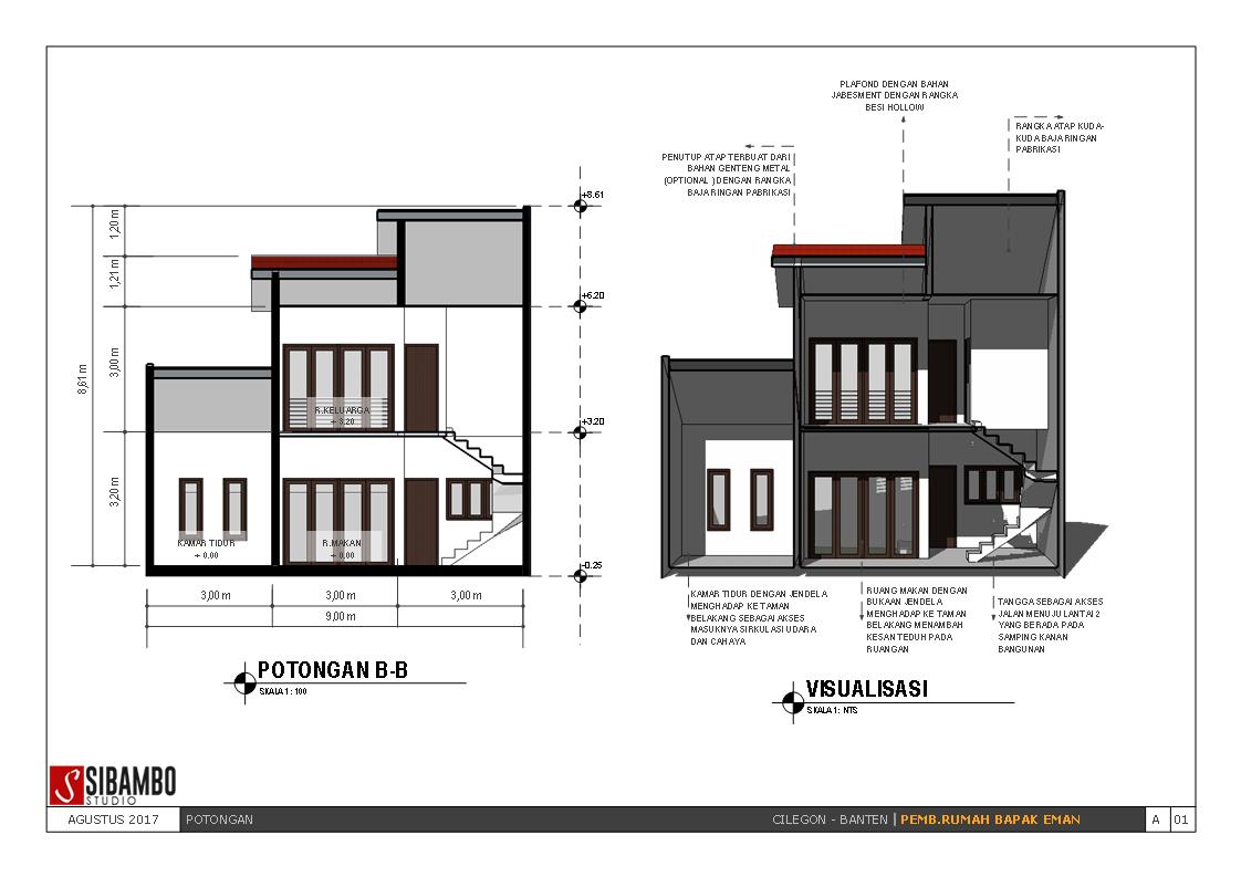 Denah Rumah 9 X 12 Dua Lantai Denah Rumah