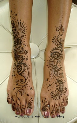 Mehndi Designs For Foot : Eid And Wedding Collection Of Latest Mehandi Patterns Styles For Indian, Pakistani And Arabic Bridals and women