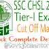 SSC CHSL 2016 : Tier-I Exam Cut off