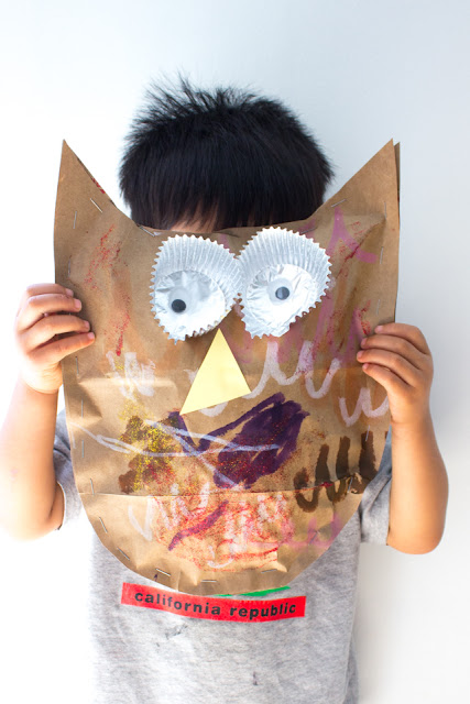 Easy Fall Craft- Stuffed Recycled Owl for preschoolers and Kids
