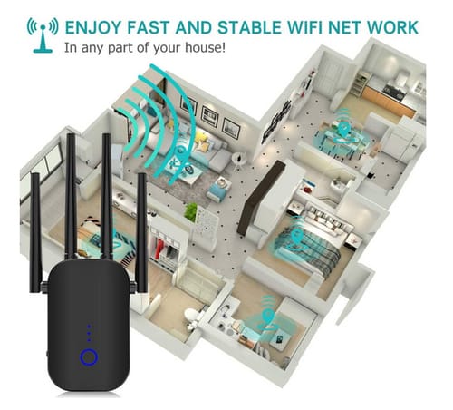 xc Dual Band 1200Mbps WiFi Repeater for Home