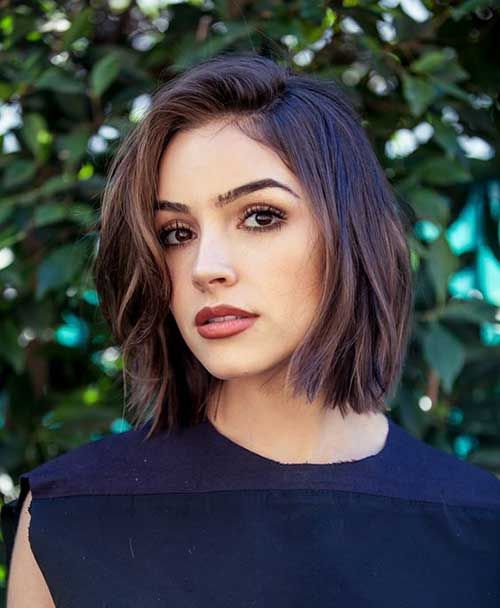 15 popular short hairstyles for round face shape brown hair