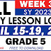 GRADE 5 DAILY LESSON LOGS (WEEK 3: Q4) APRIL 15-19, 2024