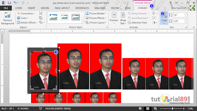 Cara print pas photo langsung di word sesuai ukuran asli + video