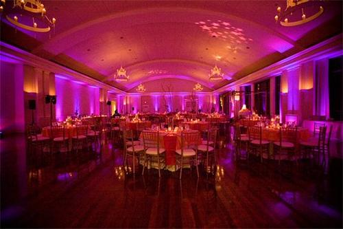 Color Wash Wedding Lighting