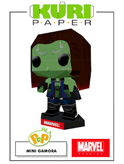 Kuri Paper - Pop Mini Funko Gamora Marvel Papercraft