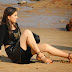 Hansika Motwani Latest Sizzling Hot Pics In Black Skirt On Beach