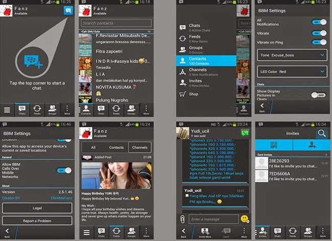 Download BBM Mod Simple abu-abu Gray Themes Terbaru Versi 2.5.1.46