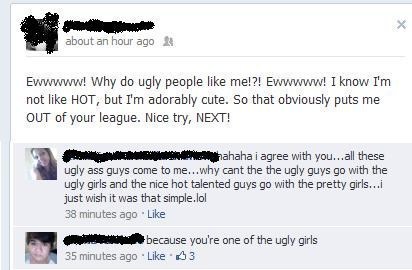 Because you're one of the ugly girls