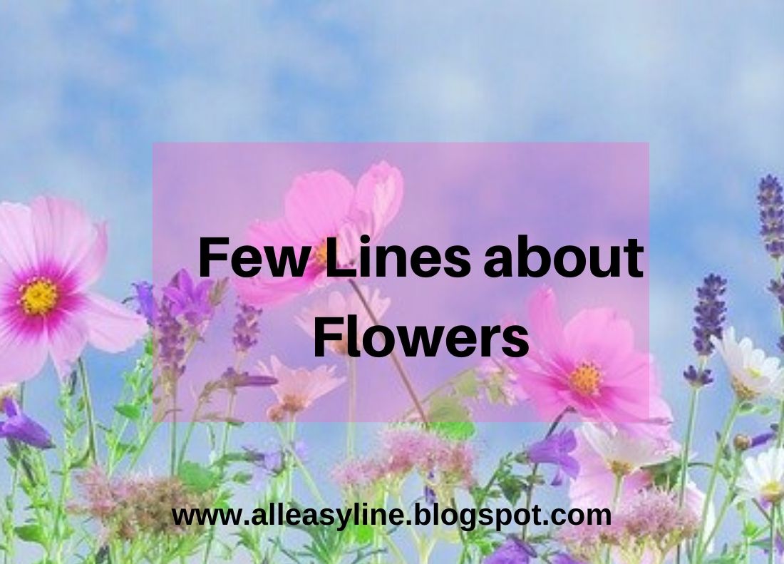 Few Lines About Flowers Five Lines On Flowers