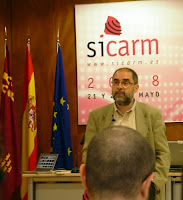 Alfons Cornella durante la ponencia en SiCARM 2008