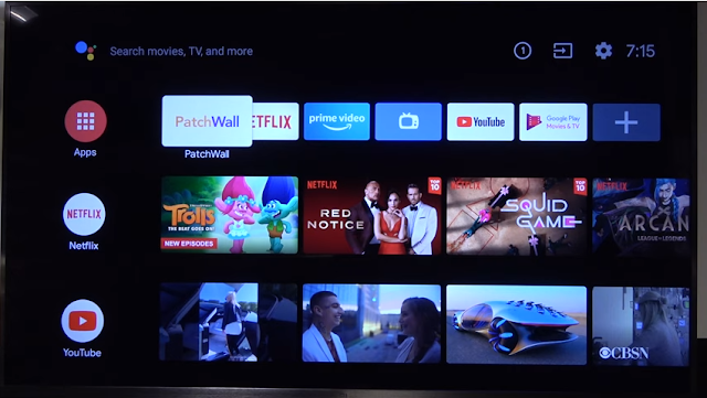 XIAOMI Mi Android LED TV P1 Home Page After Update