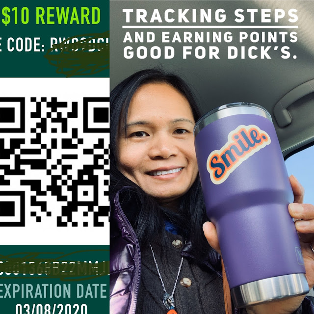 Hydrate, track activities, stay active with Dick's Sporting Goods Store. Productivity and self-care tip.