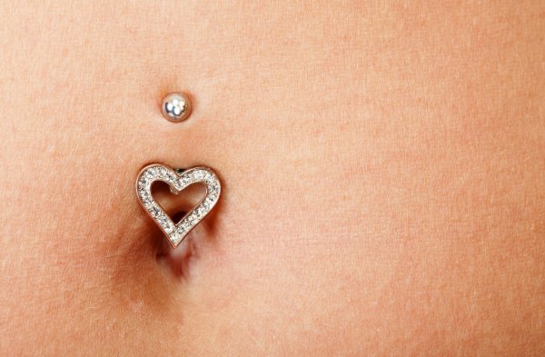 Belly button piercing