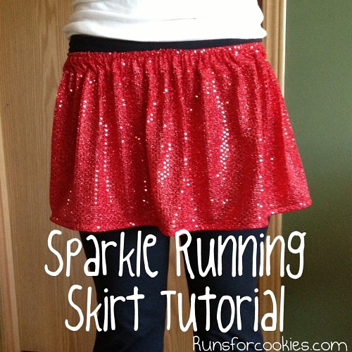 Handmade sparkle running skirt