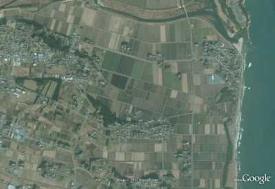 Japan Before and After the Tsunami From Google Earth