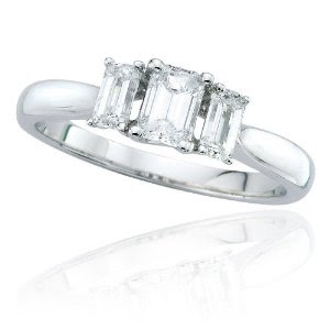 Emerald Cut 3-stone ring