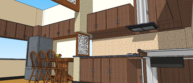 view from kitchen  to dining in design ideas in modular kitchen
