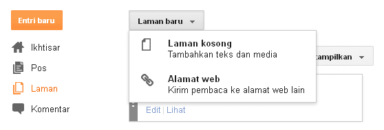 cara membuat menu blog