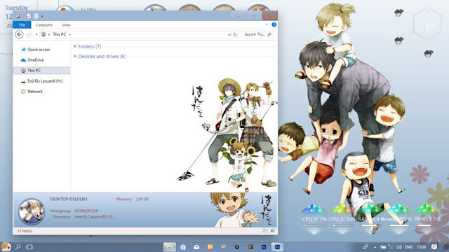 Windows 10 Ver. 1709 Theme Barakamon by Enji Riz