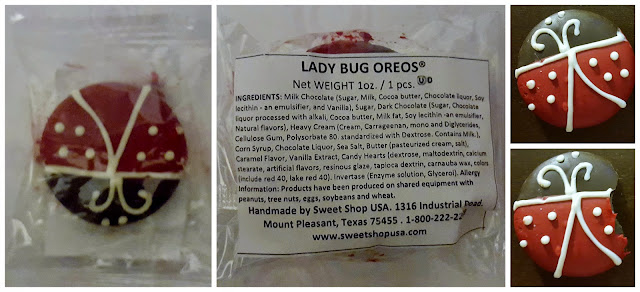 A chocolate covered ladybug oreo from sweetshopusa