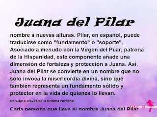 significado del nombre Juana delPilar