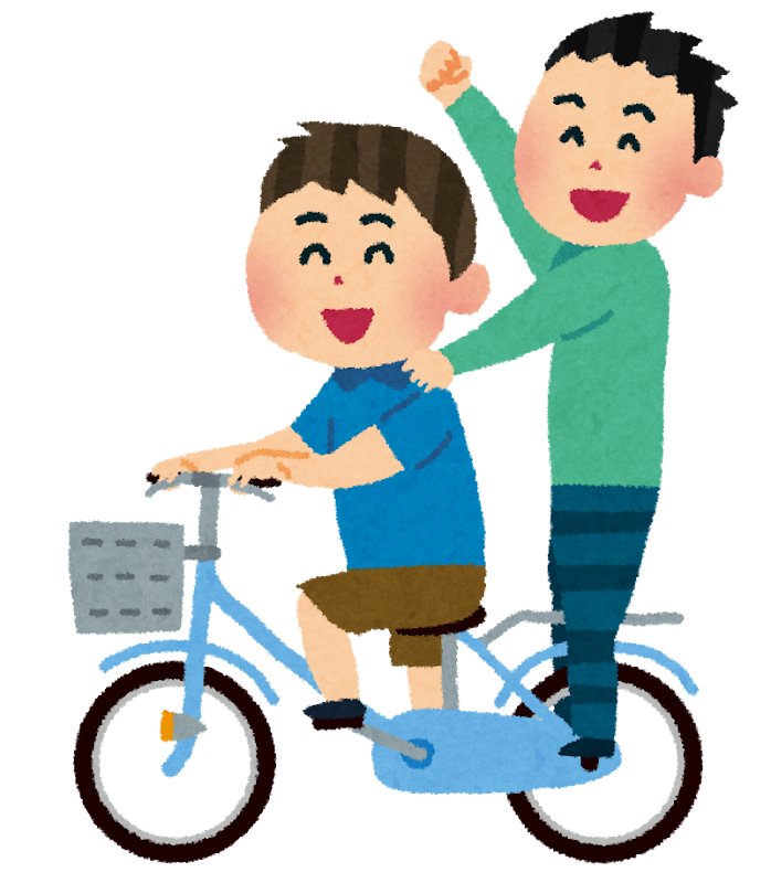 自転車の二人乗りのイラスト かわいいフリー素材集 いらすとや