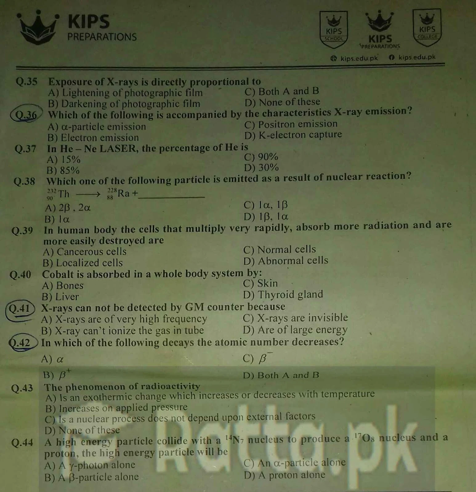 KIPS MCAT Physics Full Length Paper-2 5