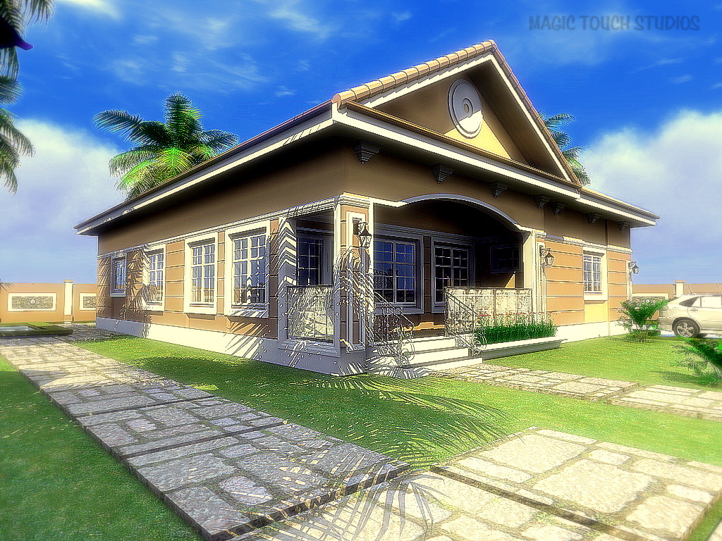 Residential Homes and Public Designs: 2 Bedroom Bungalow