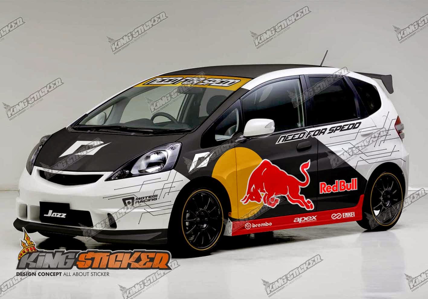 Baru 28 Design Cutting Sticker Mobil Jazz RS